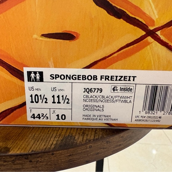 adidas Blue and White Sneakers Box with SpongeBob Logo - Picture 3 of 10